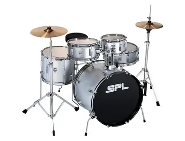 Sound Percussion Labs Junior Kicker 5-Piece Drum Set Metallic Silver