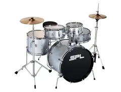 Sound Percussion Labs Junior Kicker 5-Piece Drum Set Metallic Silver main image