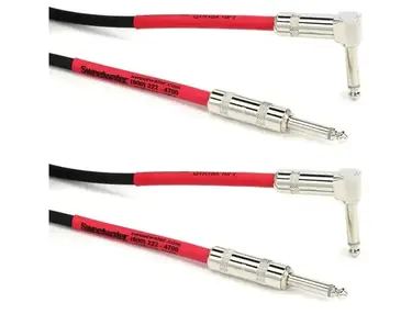 Pro Co EGL-10 Excellines Straight to Right Angle Instrument Cable - 10 foot (2-pack)
