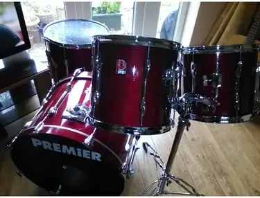 premier xpk drum kit red wood finish