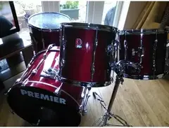 premier xpk drum kit red wood finish