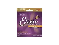 Elixir 16102 Nanoweb Coated Phosphor Bronze Acoustic Guitar Strings