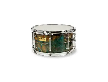 Pork Pie Brass Patina Snare Drum 7x13