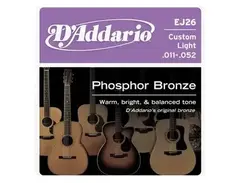 D'Addario EJ26 Phosphor Bronze, Custom Light, 11-52