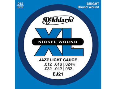 D'Addario EJ21 XL Nickel Jazz Light Electric Guitar Strings