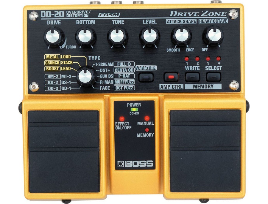Boss OD-20 Drive Zone Twin Pedal w/COSM - ranked #230 in Overdrive 