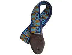 Souldier Vintage Guitar Strap- Owls blue/Gold