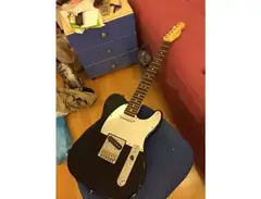 Fender Telecaster Standard, fat 50's pick ups, Black With Mirror Pickguard main image