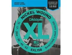 D'Addario EXL158 Nickel Wound Light Baritone Guitar Strings 13-62