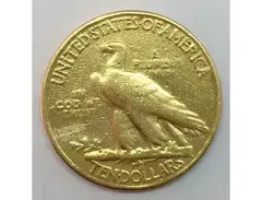1900s "Indian Head" US Gold Eagle Coin main image