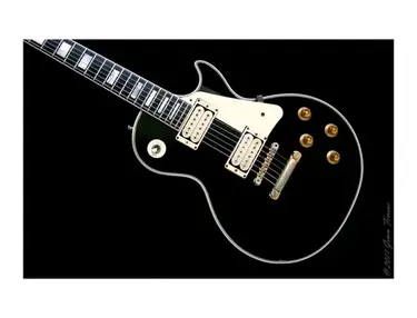 custom les paul black & cream
