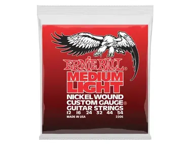 Ernie Ball Medium Light Nickel Wound Guitar Strings (12-54)