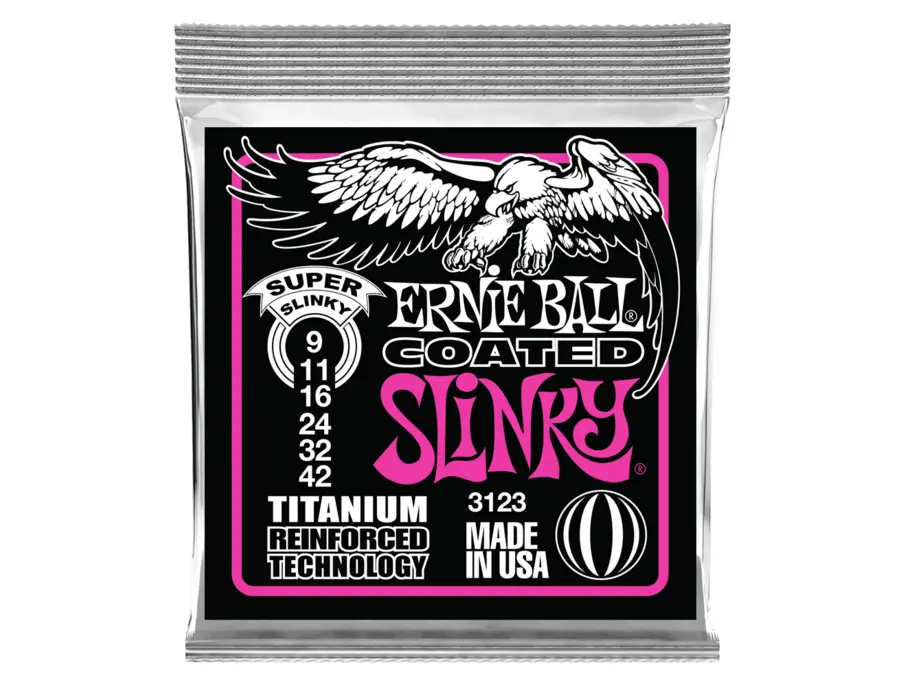 Ernie Ball Titanium Coated RPS Super Slinky Guitar Strings (9-42