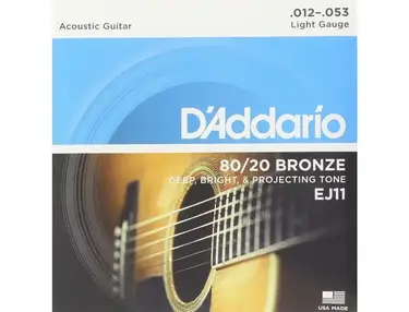 D'Addario EJ11 80/20 Bronze Acoustic Guitar Strings