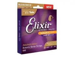 Elixir 16182 Nanoweb Phosphor Bronze HD Acoustic Guitar Strings