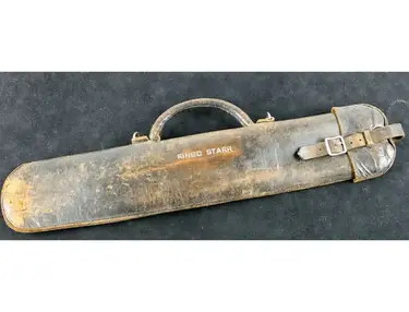 Vintage Engraved Leather Stick Bag