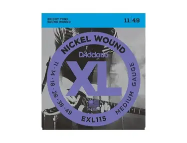 D'Addario Nickel Wound Medium Electric Guitar Strings (11-49)