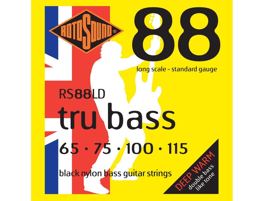 Rotosound RS88LD Tru Bass Black Nylon Flatwound Bass Strings (65