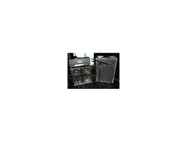 "Speaker cabs include two 2×15 , while a modded Marshall and 4×12"