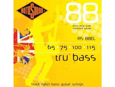 Rotosound RS88EL Black Nylon Flatwound Extra Long (65-115)