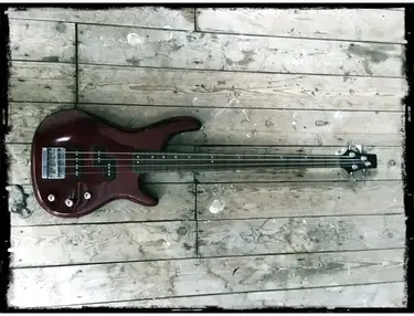 Cort long scale met P/J (fretless)