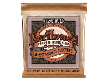 Ernie Ball Earthwood 12-String Acoustic Guitar Strings (9-26/46)