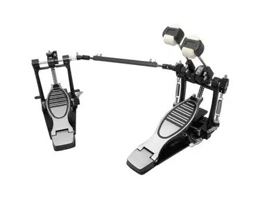 Essentials Double Kick Bass Drum Pedal, Chain Driven With Solid Baseplates
