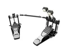 Essentials Double Kick Bass Drum Pedal, Chain Driven With Solid Baseplates