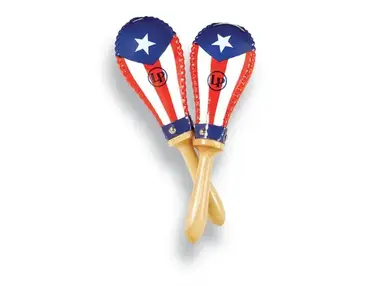 LP Latin Percussion LP862215 Salsa Rawhide Maracas - Puerto Rican Flag