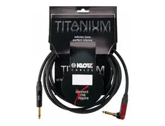 Klotz TITANIUM guitar cable with silentPLUG, angled