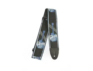Woven Style 2" Strap w/Gibson Logo - Steel Blue
