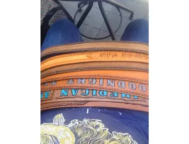 Dad Country Leather Custom Guitar Strap