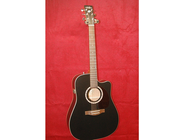 Art & Lutherie Wild Cherry CW Acoustic Electric Guitar Flat Black