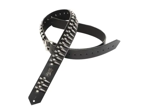 Levy’s Leathers 2 Carving Leather Guitar Strap With Bullets