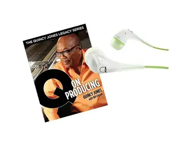 Akg Quincy Jones Q350 Headphones With Q On Producing Book White