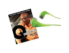Akg Quincy Jones Q350 Headphones With Q On Producing Book Green