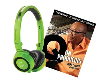 Akg Quincy Jones Q460 Headphones With Q On Producing Book Green
