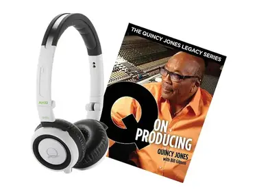 Akg Quincy Jones Q460 Headphones With Q On Producing Book White