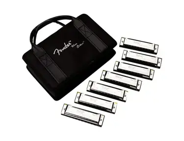 Fender Blues Deluxe Harmonica Set (7-Pack With Case, Keys Of C, G, A, D, F, E And Bb)