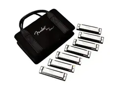 Fender Blues Deluxe Harmonica Set (7-Pack With Case, Keys Of C, G, A, D, F, E And Bb)