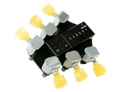 Tronical Tuning Systems Type V Self Tuner for Gibson & Hamer Guitars Vintage White Marbled Tulip Button