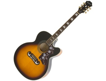 Epiphone EJ-200CE Electro Acoustic Guitar, Vintage Sunburst