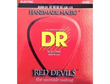 DR RDB6-30 Red Devils Coated BASS Guitar Strings 30-125 6-string set