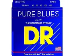 DR PB5-45 PURE BLUES QUANTUM-NICKEL BASS STRINGS, MEDIUM GAUGE 5's 45-125