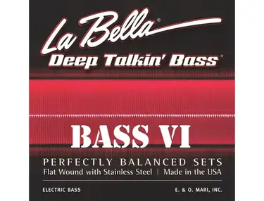 La Bella 767-6W Bass VI White Nylon Tape – 26-95
