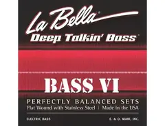 La Bella 767-6W Bass VI White Nylon Tape – 26-95