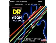 DR Strings Hi-Def NEON Multi-Color 5-String Bass Strings