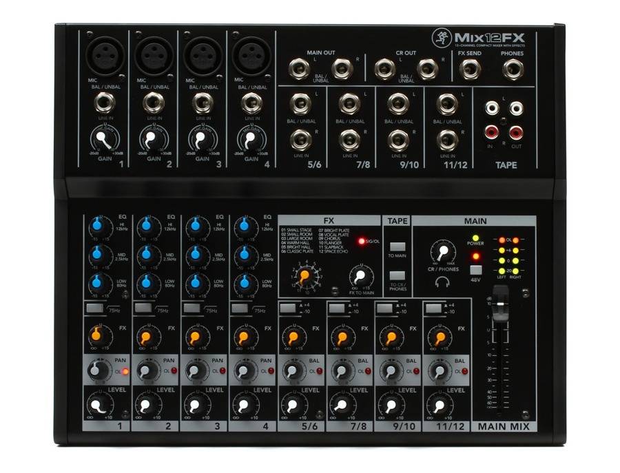 Mackie Mix12FX 12Channel Compact Mixer with Effects Equipboard®