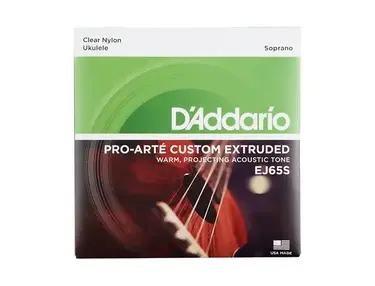 D'Addario EJ65S Pro-Arte Custom Extruded Soprano Nylon Ukulele Strings