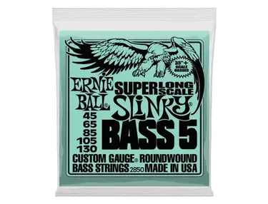 Ernie Ball Super Long Scale Slinky 5-String Bass Strings (45-130)